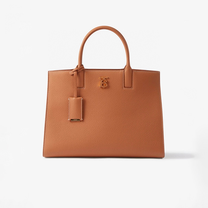 burberry mini beige grained calf leather frances tote bag